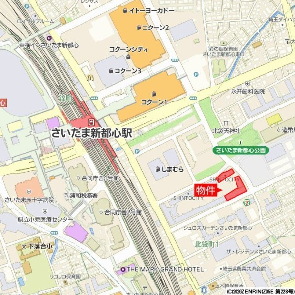 ＳＨＩＮＴＯ　ＣＩＴＹ　（ＩＩＩ街区）の地図
