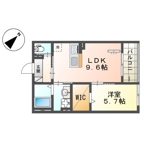 所沢市緑町４丁目のアパートの間取り