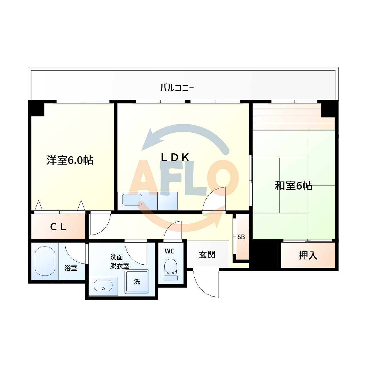 ヴィラ南堀江　日吉小学校の間取り|ヴィラ南堀江　間取り