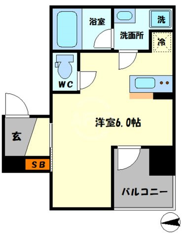 alex Kitahorieの間取り|alex Kitahorie（アレックス北堀江）　開放感ある間取り