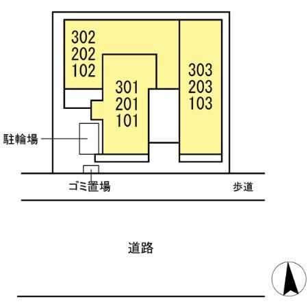 プログレンス能見台　A棟の区画図
