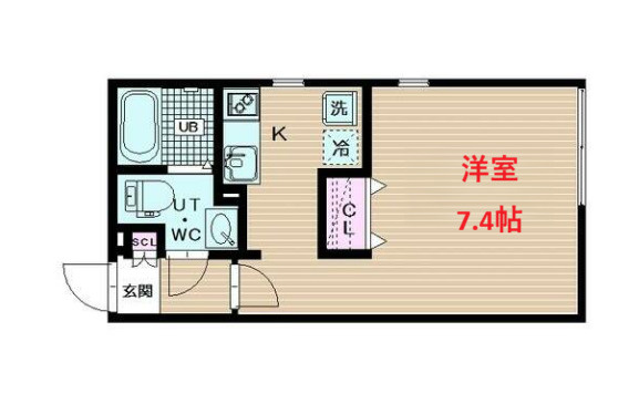【間取り】 | ブランシェ荏原中延 | 洋室7.4帖