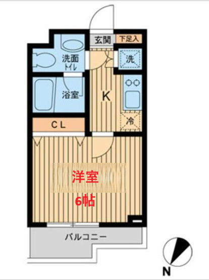 【間取り】 | KDXレジデンス雪谷大塚 | 洋室6帖です