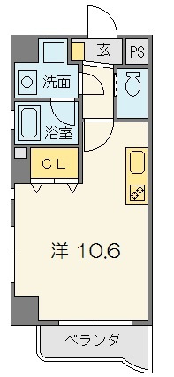 レジデンスウインド山の手の間取り|西角部屋