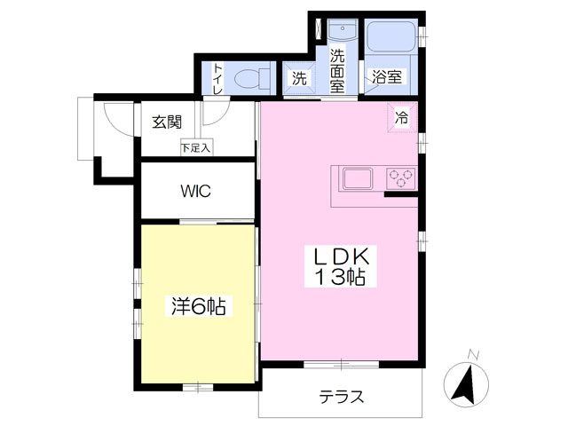 ＬＤＫ13帖、洋室6帖の1ＬＤＫです！