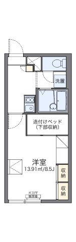 レオパレスヴィクトリーの間取り|代表的な間取のため実際の間取とは異なる場合があります