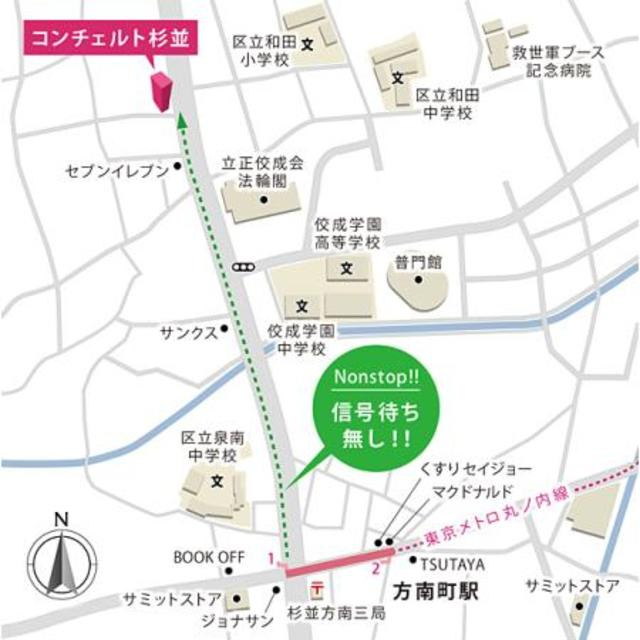 コンチェルト杉並の地図