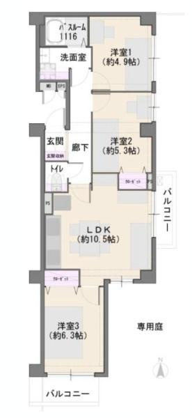 東戸塚コートの間取り|使い勝手の良い3LDK
お気軽にお問い合わせください。