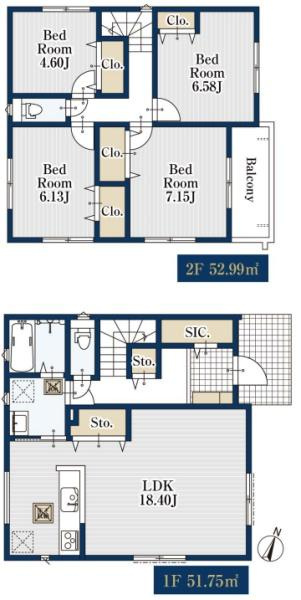横浜市磯子区磯子４丁目の新築一戸建の間取り|使い勝手の良い4LDK
お気軽にお問い合わせください。