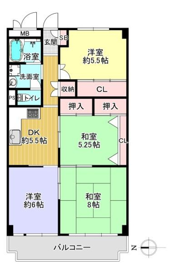 【間取り】 | すみれ橋第二コーポ第三号棟