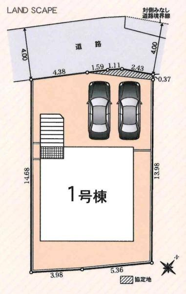 豊田市宮町第4　全1棟・1号棟の区画図