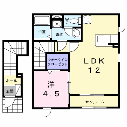 カサフェリスＡの間取り