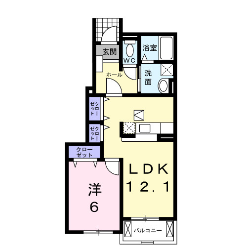 ユーベル　Ａの間取り
