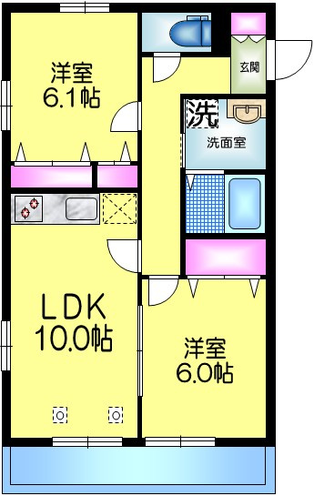 ｗｅｌｆａｒｅ　ウェルフェアの間取り|★南西角部屋３面窓★