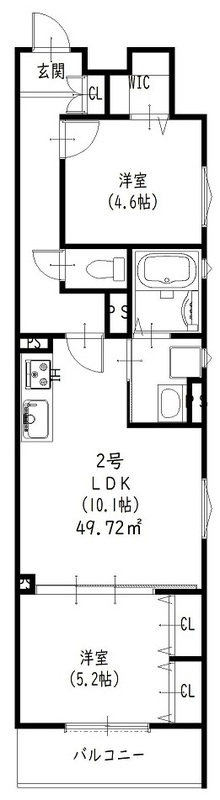 クリエオーレ田辺の間取り