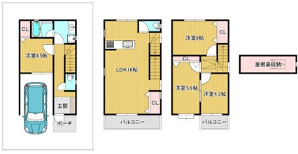 中古戸建の間取り
