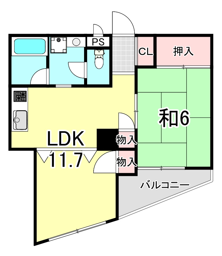デュオ立花の間取り