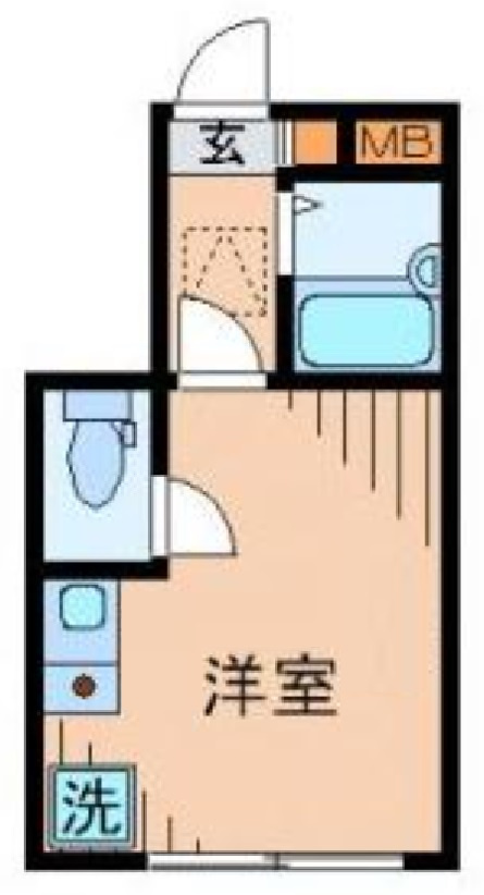バーミープレイス蒲田Ⅱの間取り|間取り　東向きの洋室5.7帖バストイレ別