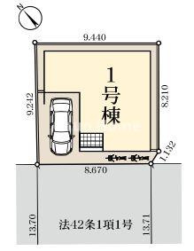 江戸川区松江1丁目新築分譲住宅の区画図|【区画図】南西道路！