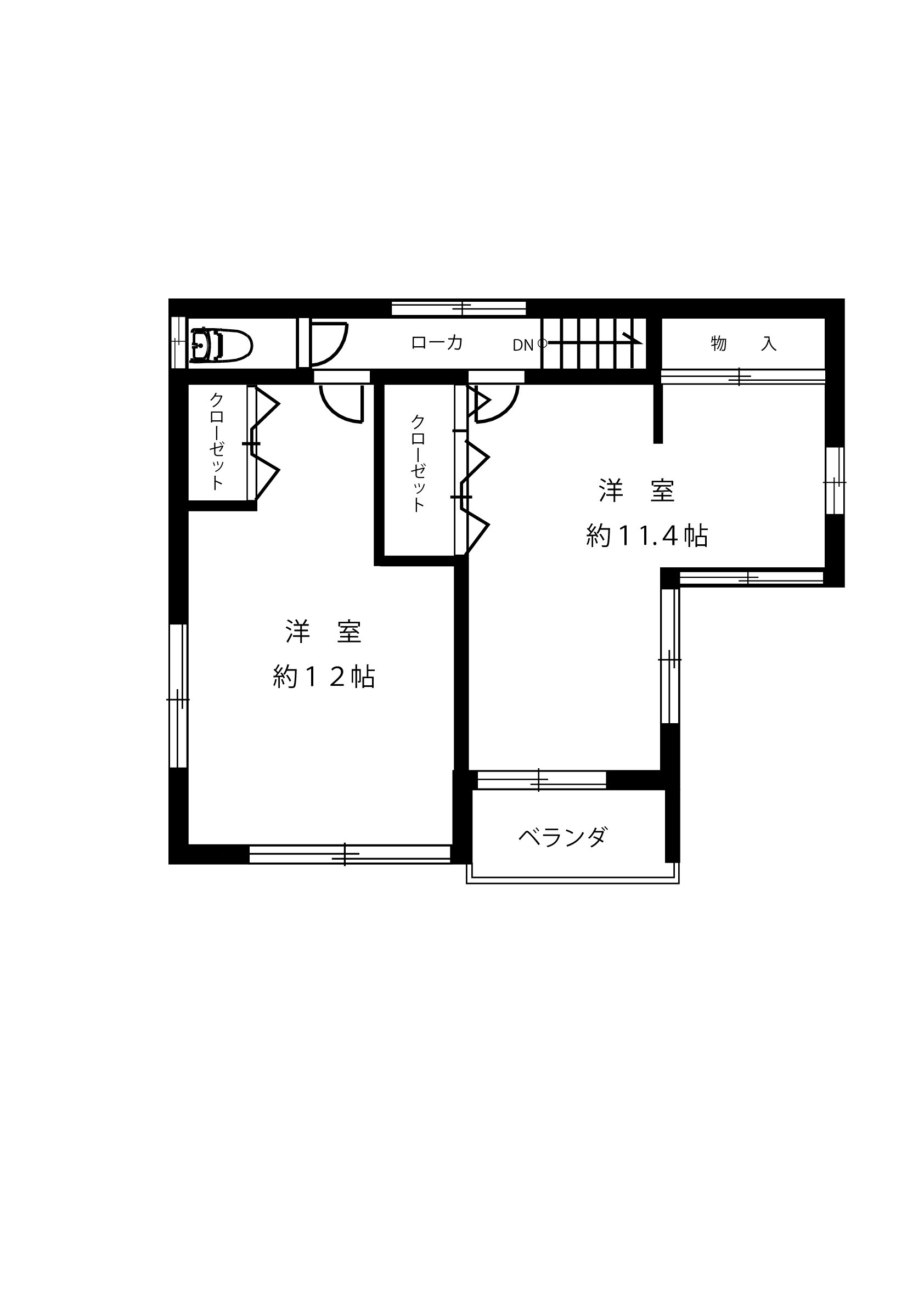 宝塚市御所の前町　中古戸建の間取り|２階