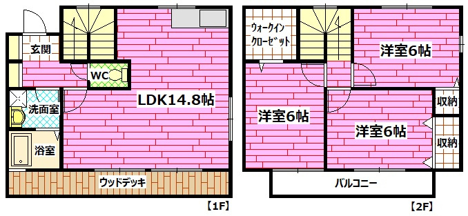 ウィルコート　A棟の間取り