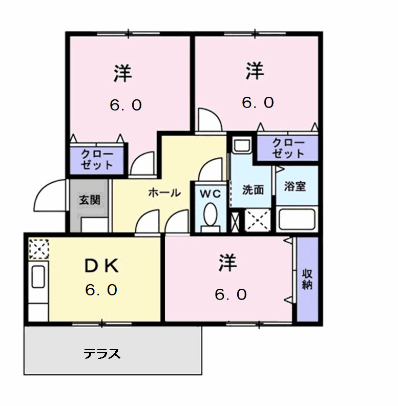 アメニティあらこの間取り