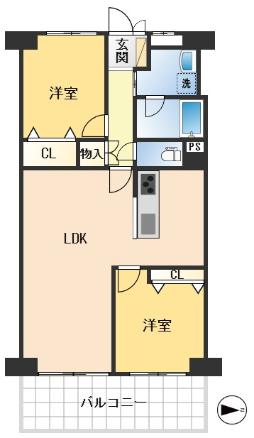 豊中北コーポラスの間取り