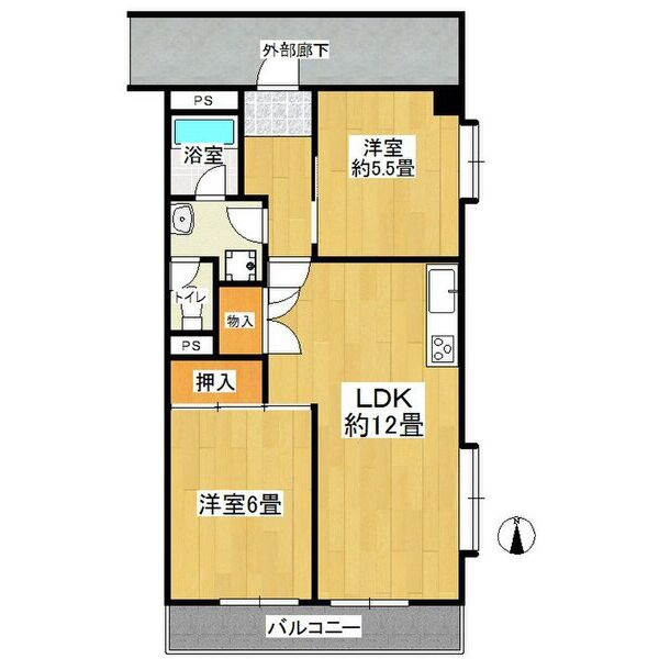 ベルニシキS棟の間取り