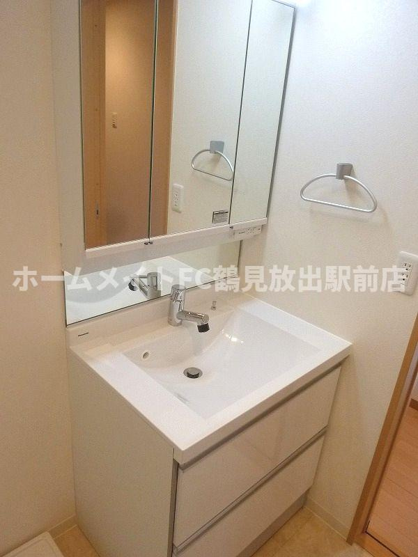 大阪市城東区鴫野西５丁目の賃貸マンションの独立洗面台