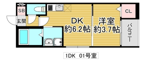大阪市城東区鴫野東３丁目のアパートの間取り