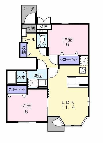 【間取り】 | マーベラス紅（くれない）Ｂ