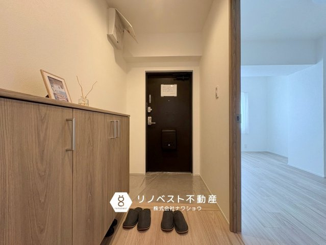 弥刀グリーンマンションの玄関|大容量のシューズボックス付き。
いつでもすっきり片付いた玄関を保てます◎