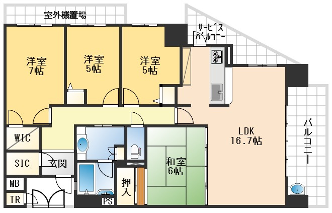 メゾン南千里シェプレの間取り