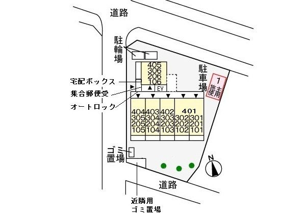 ラヴィベールの駐車場