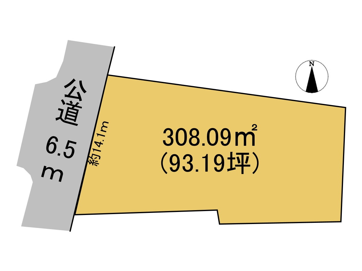 売土地　大垣市坂下町　93.19坪の土地図