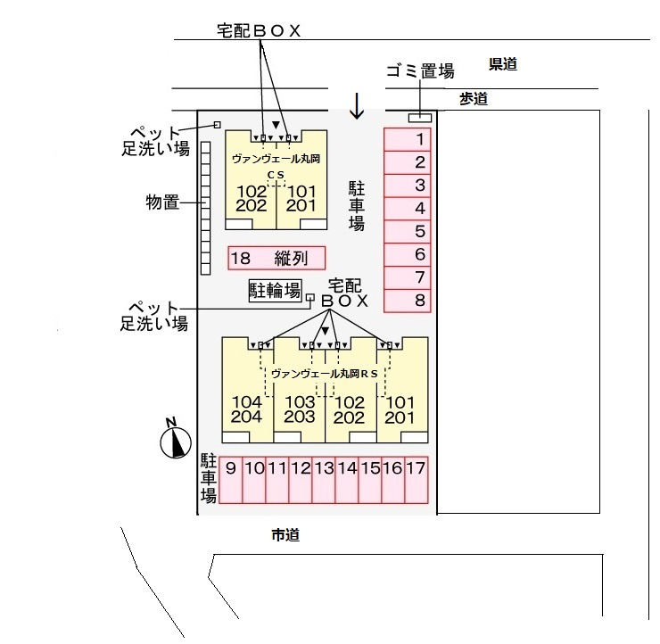 ヴァンヴェール丸岡　ＲＳの区画図