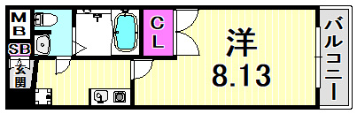 ONE ROOF FLAT NISHINOMIYAの間取り