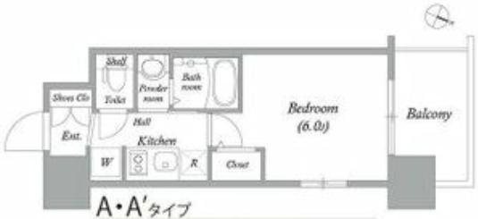 エステムコート大阪WESTⅡの間取り
