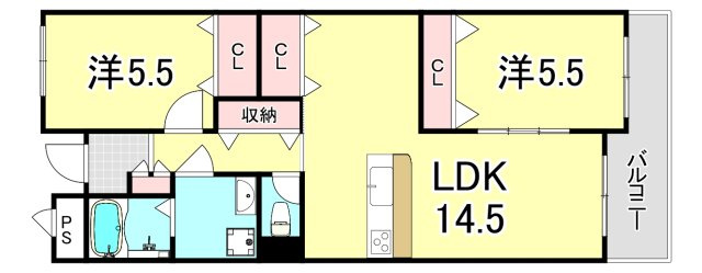 ロイヤル西宮の間取り