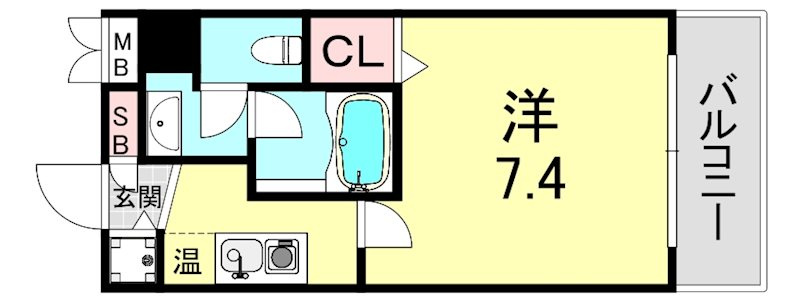 リアンジェ難波の間取り