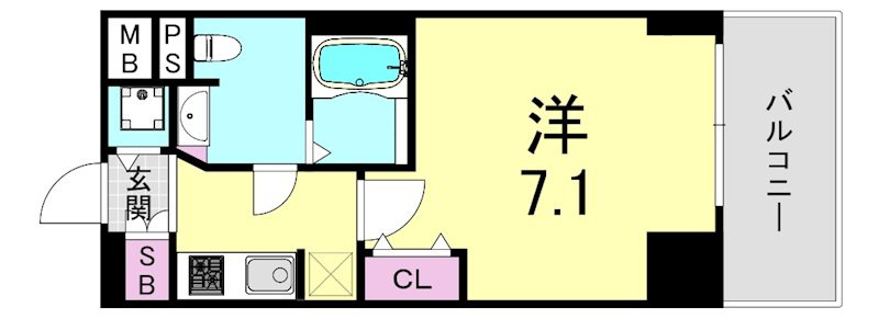 エスライズ御堂筋本町の間取り