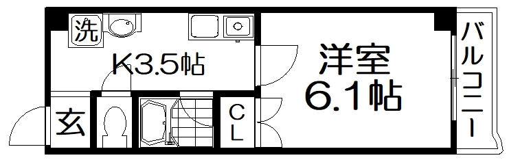 フォーシーズン北堀江の間取り
