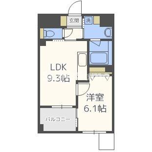 サーパス松屋町筋の間取り