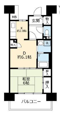 UR浜甲子園なぎさ街 28号棟の間取り