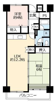 UR武庫川 20号棟の間取り