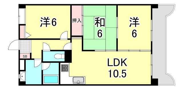 カウリー芦屋の間取り
