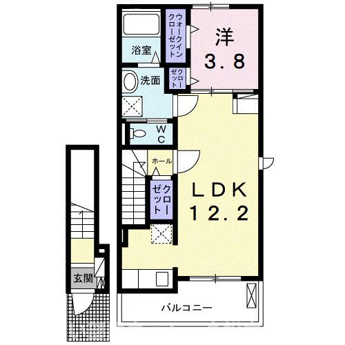 【間取り】 | ひまわり柞田　Ｂ