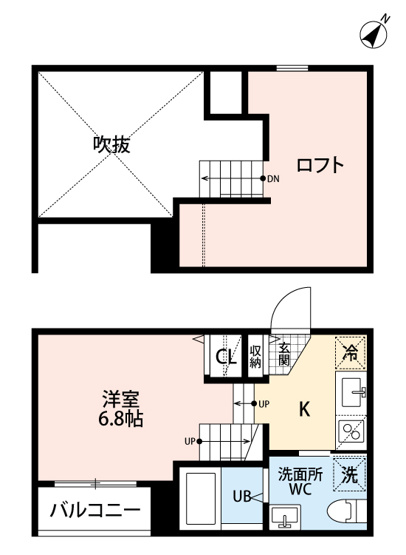 【間取り】 | グランソレイユ竹下駅前