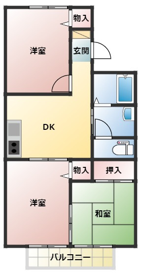 【間取り】 | ニューオーティスA棟