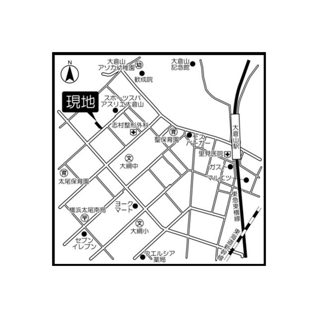 グリーンリーブス大倉山の区画図